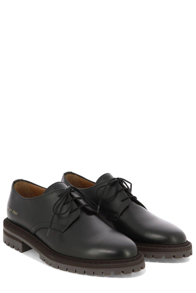 Shop Common Projects Officers Derby Shoes In Black
