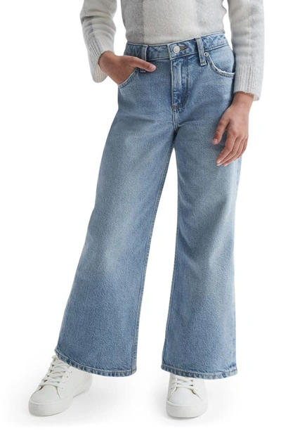 Shop Reiss Kids' Marion Jr Wide Leg Jeans In Denim