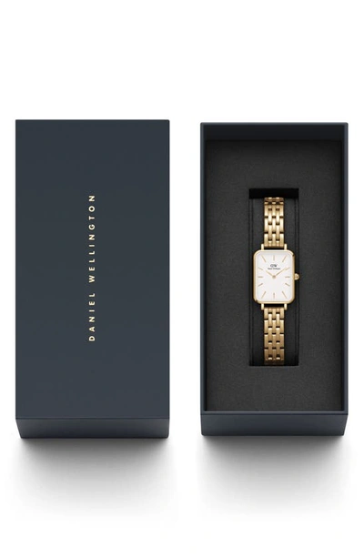 Shop Daniel Wellington Quadro Link Bracelet Watch, 20mm X 26mm In Gold