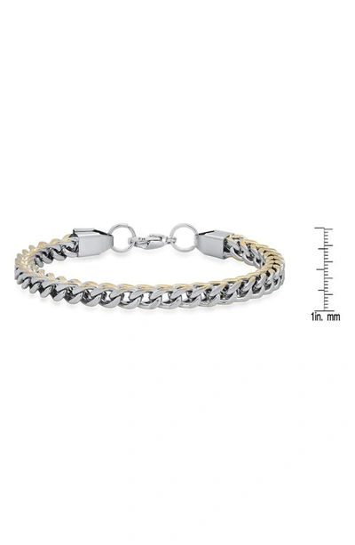 Shop Hmy Jewelry Stainless Steel Curb Chain Bracelet In Silver/gold
