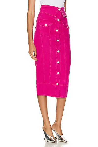 Moschino Jeans Midi Skirt In Fuchsia