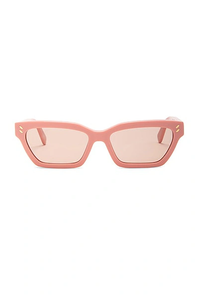 Shop Stella Mccartney Rectangle Sunglasses In Shiny Pink