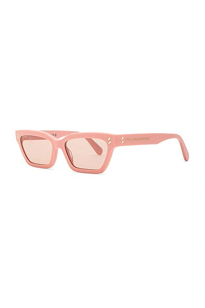 Shop Stella Mccartney Rectangle Sunglasses In Shiny Pink