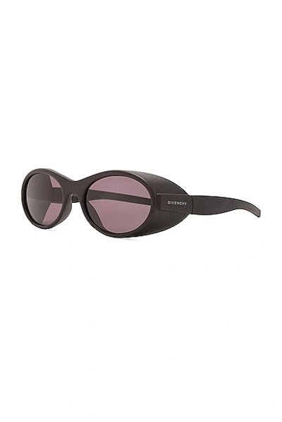 Shop Givenchy Gv Ride Sunglasses In Matte Black & Smoke