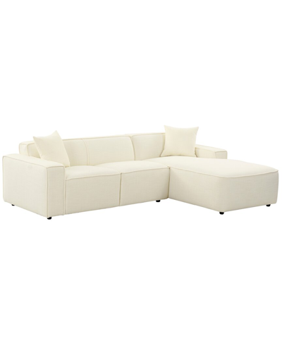 Shop Tov Furniture Olafur Linen Sectional - Raf In Cream