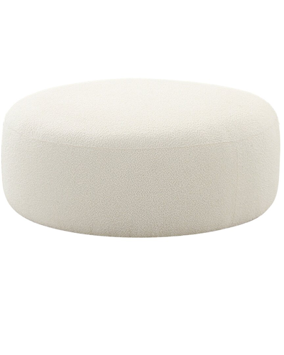 Shop Tov Furniture Broohah Boucle Ottoman In White