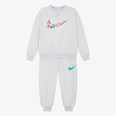 Shop Nike Grey Marl Cotton Tracksuit