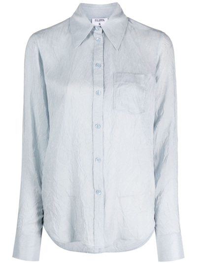 Shop Filippa K Chest Pocket Shirt In Light Blue
