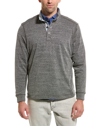 Shop Tommy Bahama Salt Point Snap Mock Pullover In Gray