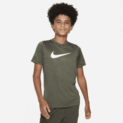 Shop Nike Dri-fit Legend Big Kids' (boys') T-shirt In Green
