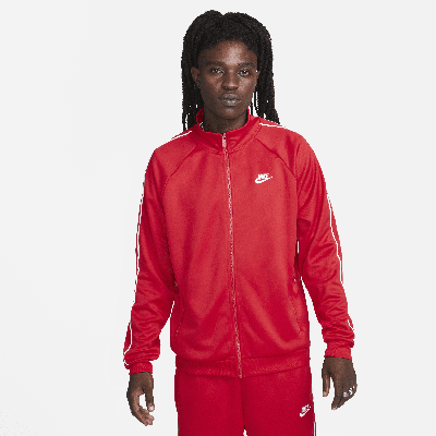 Shop Nike Men's  Sportswear Club Full-zip Jacket In Red