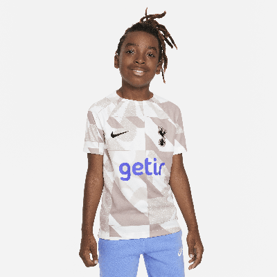 Shop Nike Tottenham Hotspur Academy Pro Third Big Kids'  Dri-fit Soccer Short-sleeve Top In White