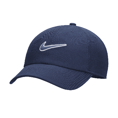 Shop Nike Unisex Club Unstructured Swoosh Cap In Blue