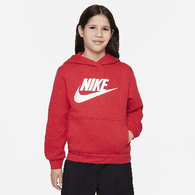 Shop Nike Sportswear Club Fleece Big Kids' Hoodie In Red