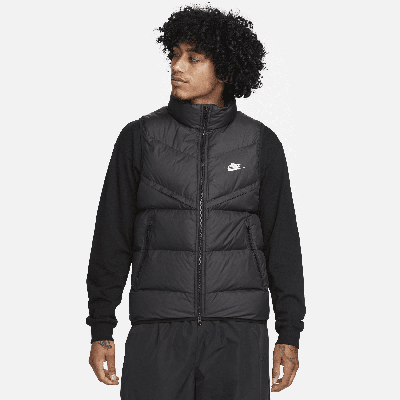 Shop Nike Men's Storm-fit Windrunner Insulated Vest In Black