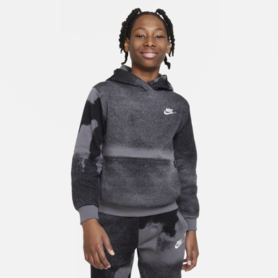 Shop Nike Sportswear Club Fleece Big Kids' Pullover Hoodie In Black