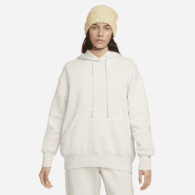 Shop Nike Women's  Sportswear Phoenix Fleece Oversized Pullover Hoodie In Brown