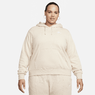 Shop Nike Women's  Sportswear Club Fleece Pullover Hoodie (plus Size) In Brown
