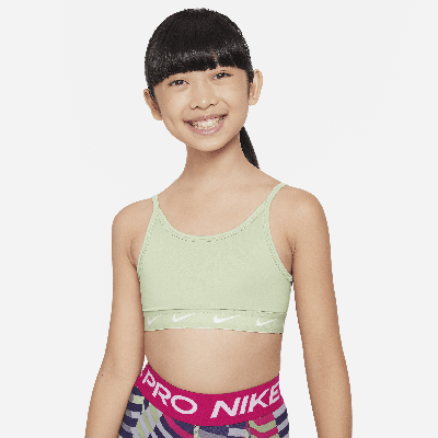 Shop Nike One Big Kids' (girls') Sports Bra In Green
