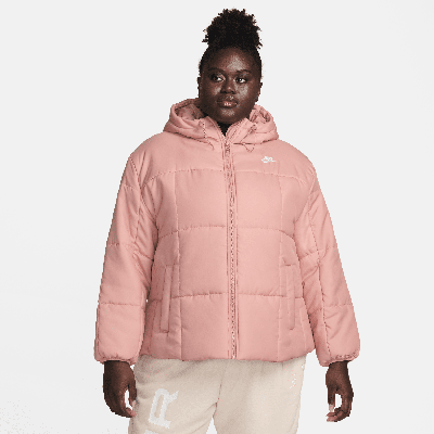 Shop Nike Women's  Sportswear Essential Therma-fit Puffer (plus Size) In Pink