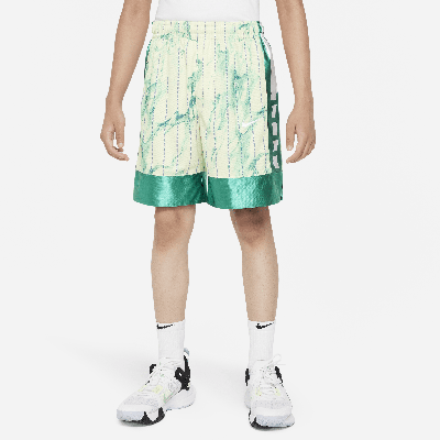 Shop Nike Dri-fit Elite 23 Big Kids' (boys') Printed Basketball Shorts In Green