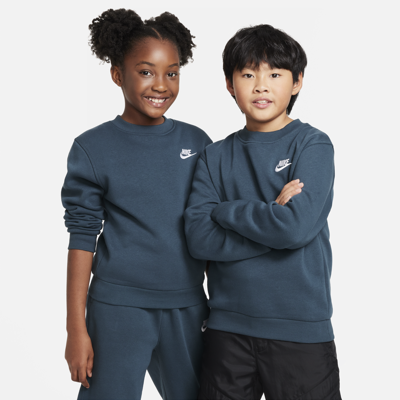 Shop Nike Sportswear Club Fleece Big Kids' Sweatshirt In Green