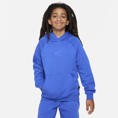 Shop Nike Air Big Kids' Pullover Hoodie In Blue