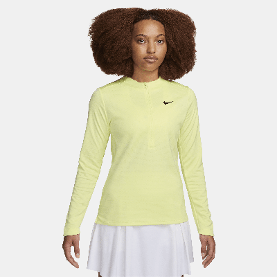 Shop Nike Women's Dri-fit Uv Advantage 1/2-zip Top In Green