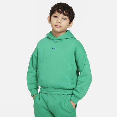 Shop Nike Culture Of Basketball Big Kids' Oversized Pullover Basketball Hoodie In Green