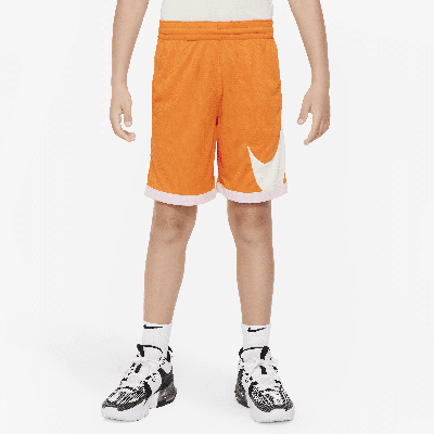 Shop Nike Dri-fit Big Kids' (boys') Basketball Shorts In Orange