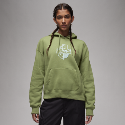 Shop Jordan Women's  Brooklyn Fleece Graphic Hoodie In Green