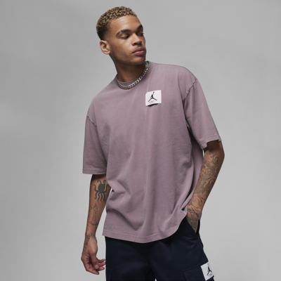 Shop Jordan Men's  Flight Essentials Oversized T-shirt In Purple