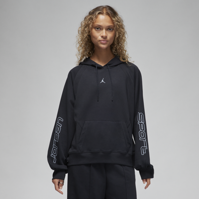 Shop Jordan Women's  Sport Graphic Fleece Hoodie In Black