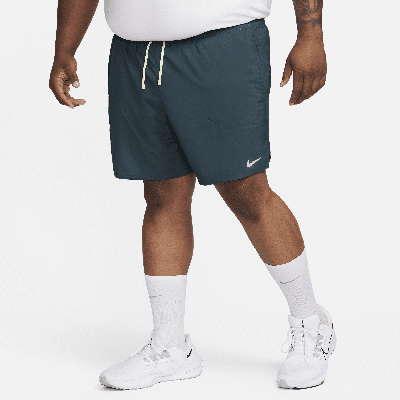 Shop Nike Men's Stride Dri-fit 7" 2-in-1 Running Shorts In Green