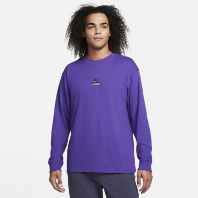 Shop Nike Men's  Acg "lungs" Long-sleeve T-shirt In Purple