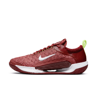 Shop Nike Men's Court Air Zoom Nxt Hard Court Tennis Shoes In Red