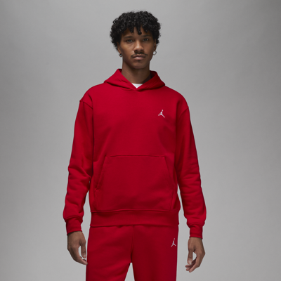 Shop Jordan Men's  Brooklyn Fleece Printed Pullover Hoodie In Red