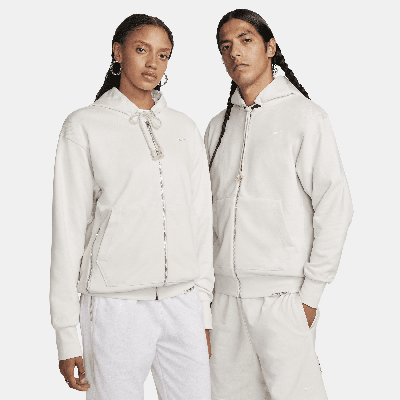Shop Nike Men's Standard Issue Dri-fit Full-zip Basketball Hoodie In Grey