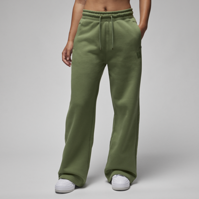 Shop Jordan Women's  Flight Fleece Pants In Green