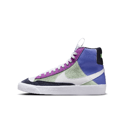 Shop Nike Blazer Mid '77 Big Kids' Shoes In Purple