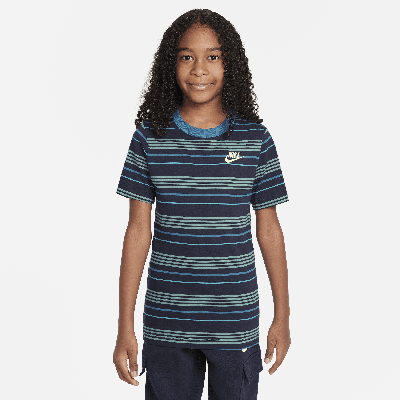 Shop Nike Sportswear Big Kids' T-shirt In Blue