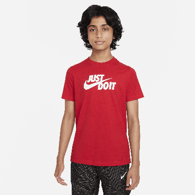 Shop Nike Sportswear Big Kids' T-shirt In Red
