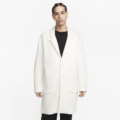 Shop Nike Men's  Sportswear Tech Fleece Reimagined Loose Fit Trench Coat In White