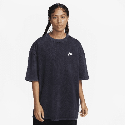 Shop Nike Women's  Sportswear Essential Oversized T-shirt In Black
