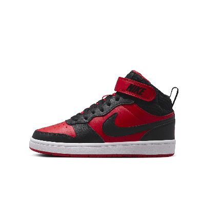 Nike Kids Red & Black Court Borough Mid 2 Big Kids Sneakers In Red