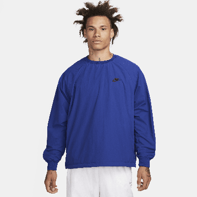 Shop Nike Men's Club Woven Windshirt In Blue