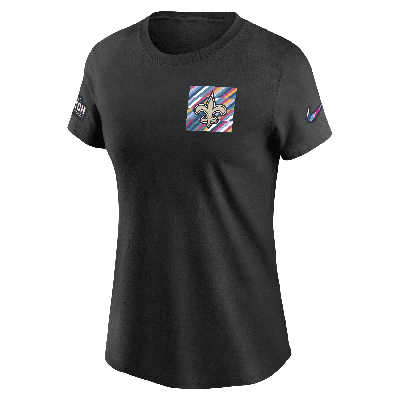 Shop Nike New Orleans Saints Crucial Catch Sideline  Women's Nfl T-shirt In Black