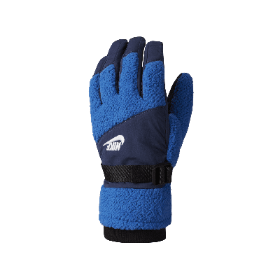 Shop Nike Men's Fleece Gloves In Blue