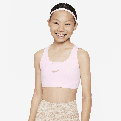 Shop Nike Big Kids' (girls') Sports Bra In Pink