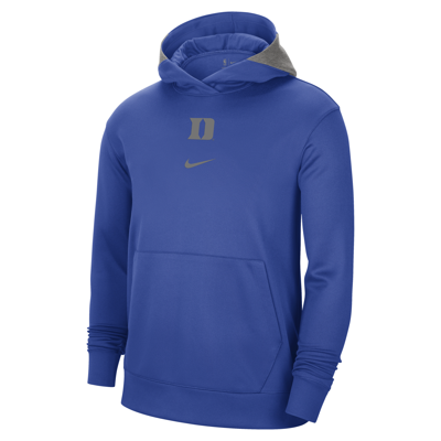 Shop Nike Men's College Dri-fit Spotlight (duke) Hoodie In Blue